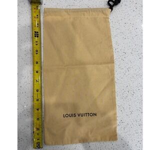Louis Vuitton Tan Cotton Drawstring Dust Bag 14.5 x 7.5 Inch
